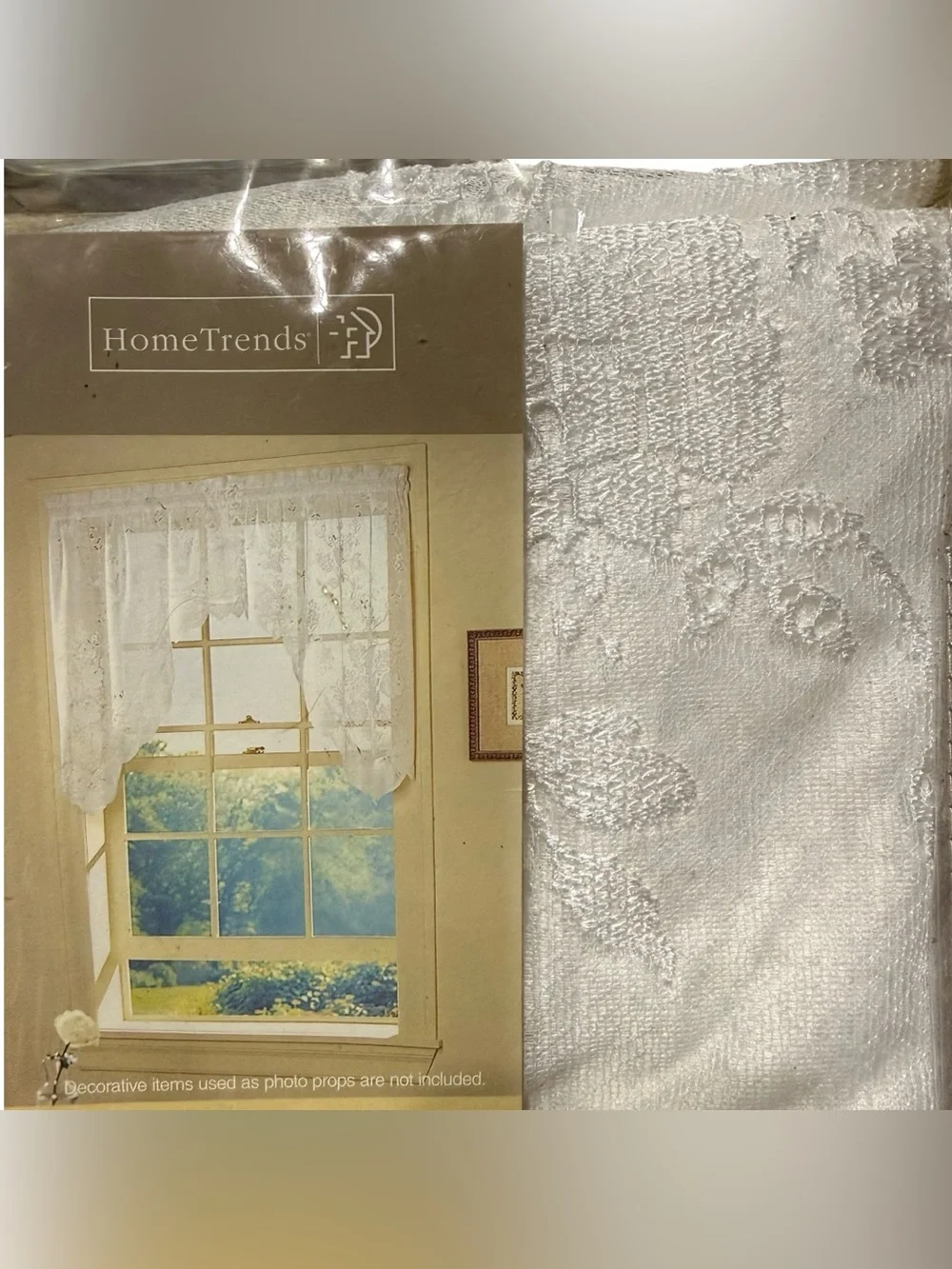 Home Trends Lace 1 Swag Pair Window White 58”x36” Dawn